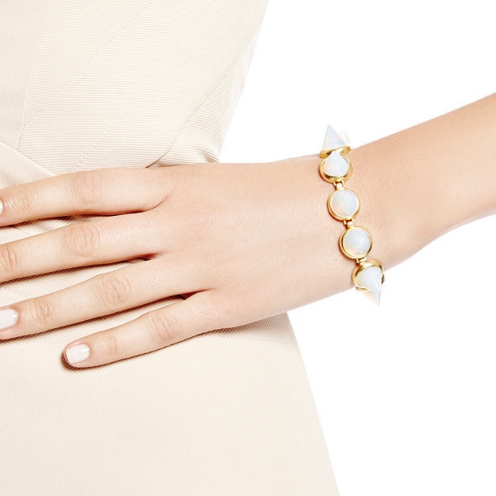 Eddie Borgo Rose Gold-Plated Glass  Cone Bracelet